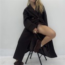 cappotto lungo con bottoni facing